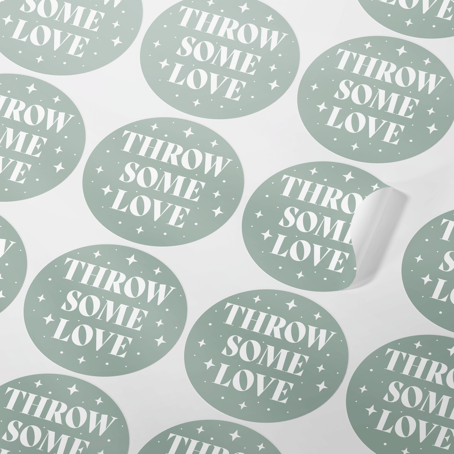 Throw Some Love confetti stickers 