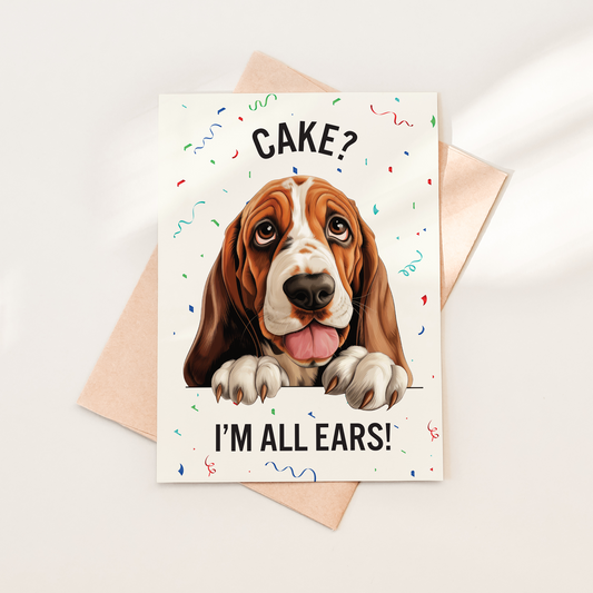 Basset Hound Birthday Card