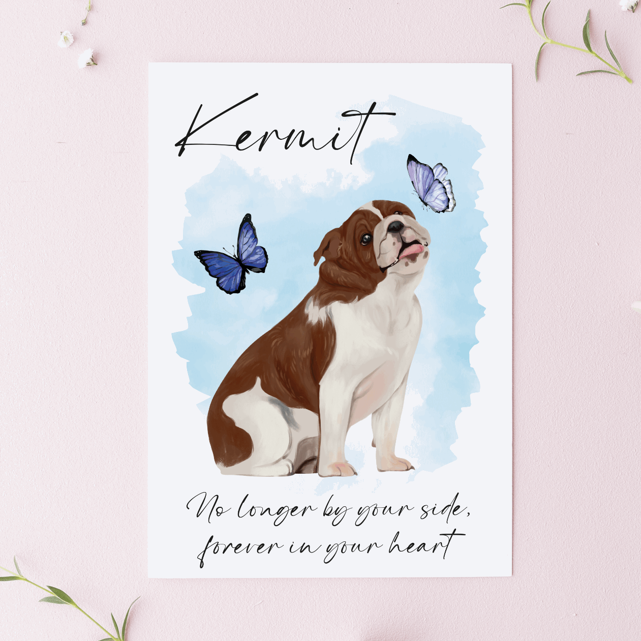 Personalised Dog Loss Greetings Cards