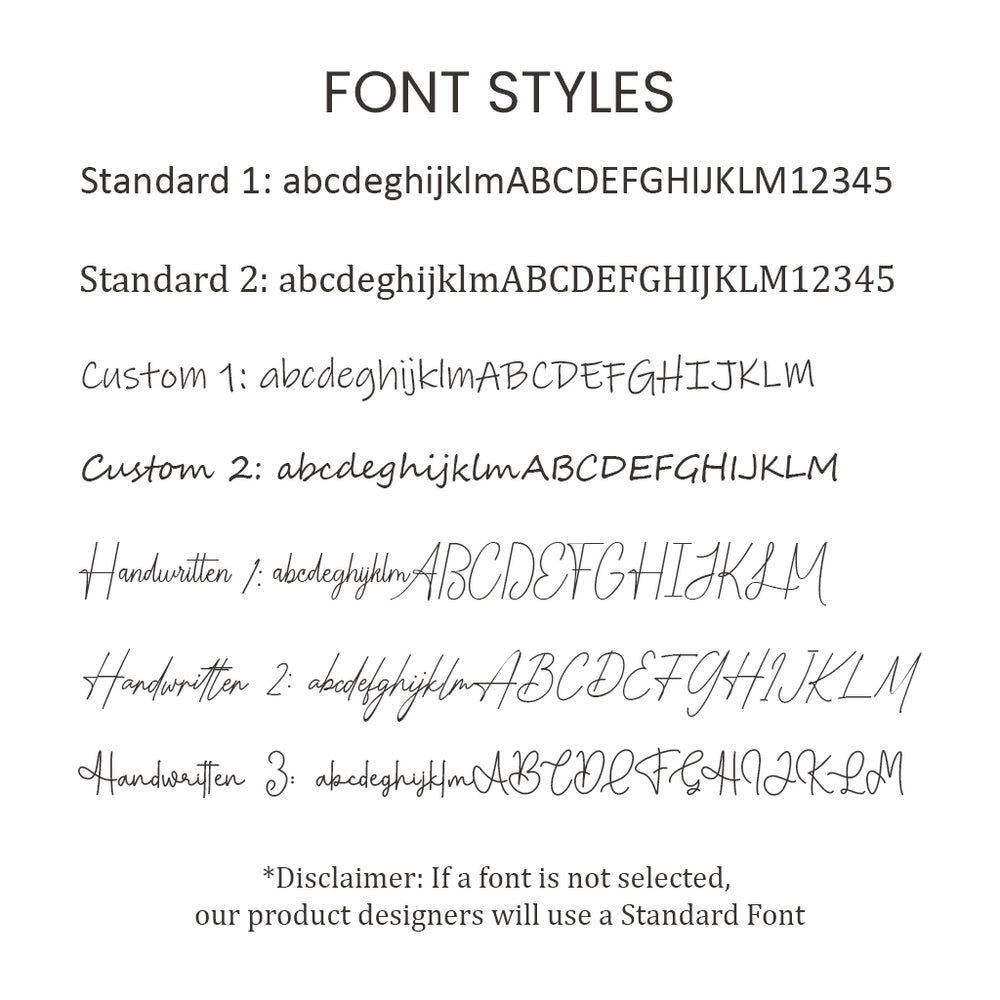 A variety of font styles, including Handwritten and serif sans