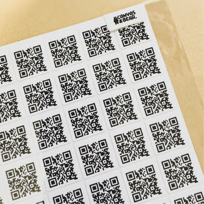 Scan to RSVP wedding invitation QR code sticker
