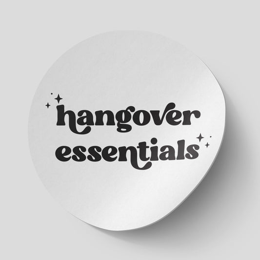 Hangover Essentials Round Stickers