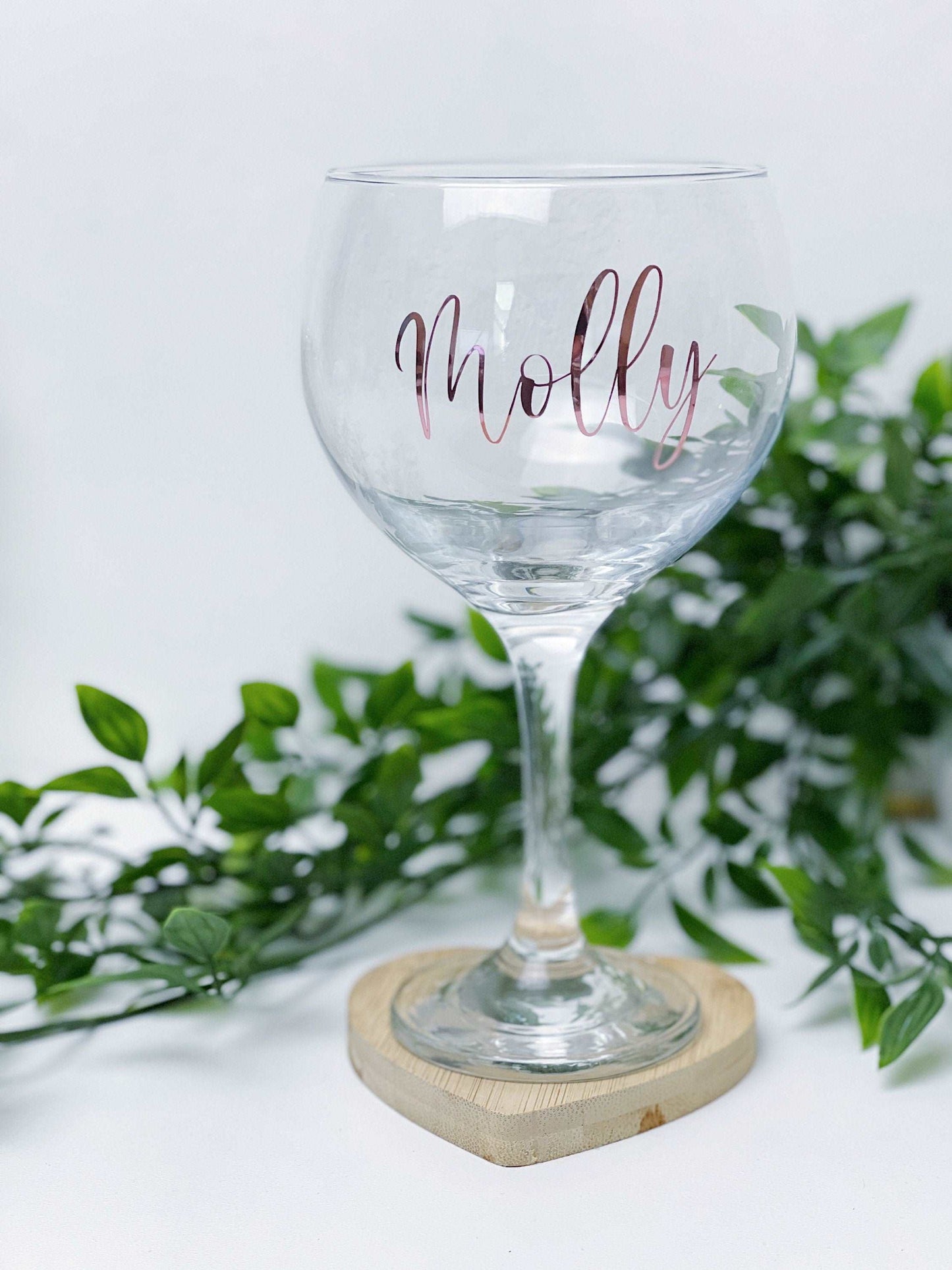 Personalised Gin Glass in Rose Gold or Silver