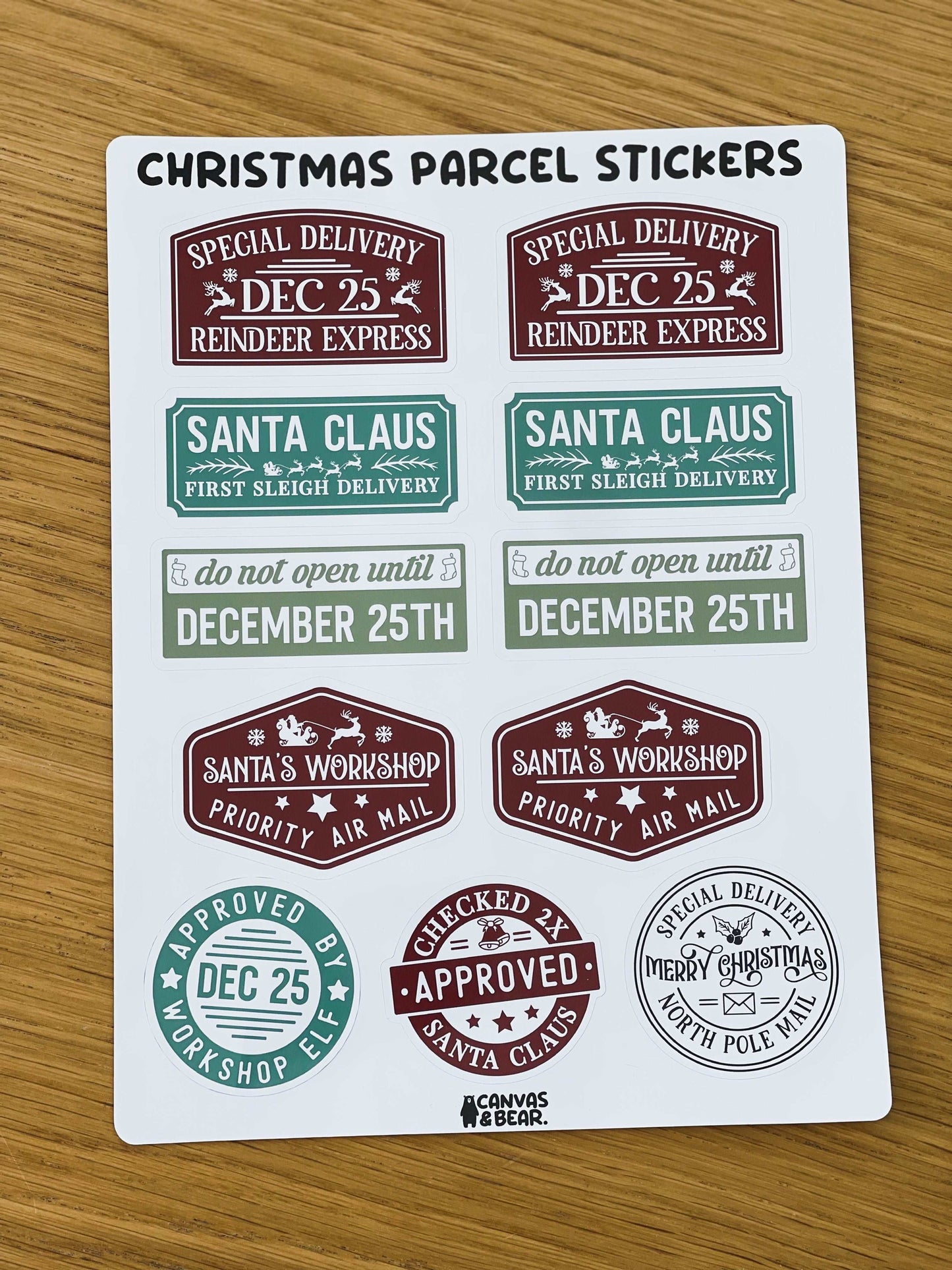 Christmas Parcel Stickers