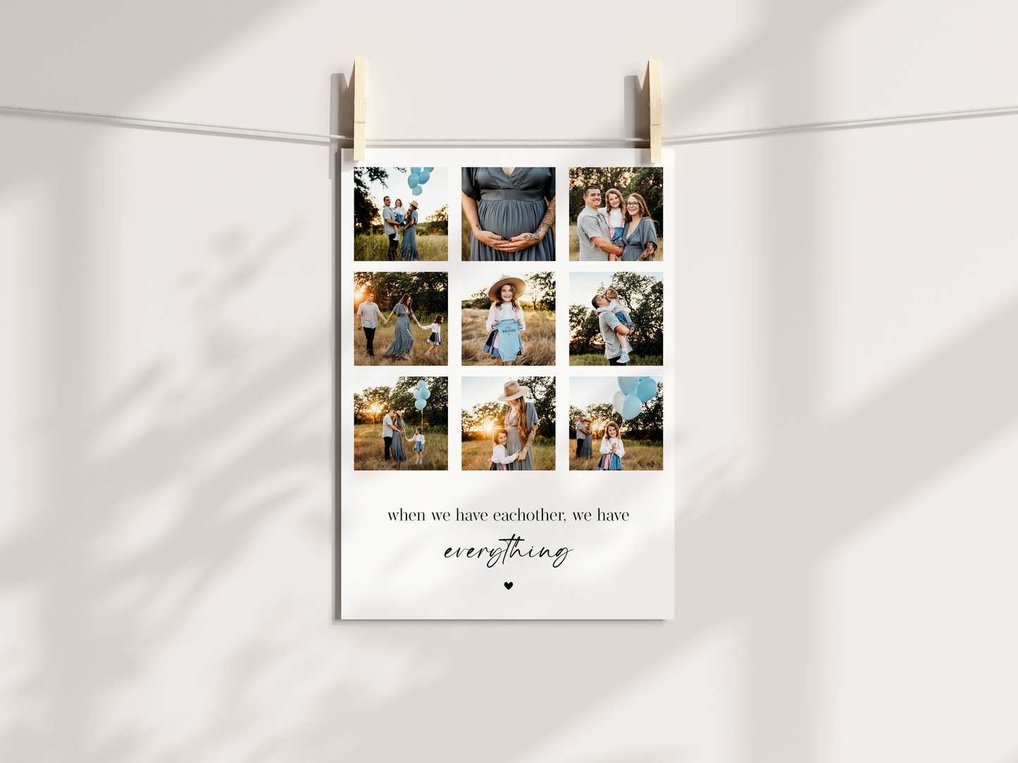 Family Personalised Photo Print