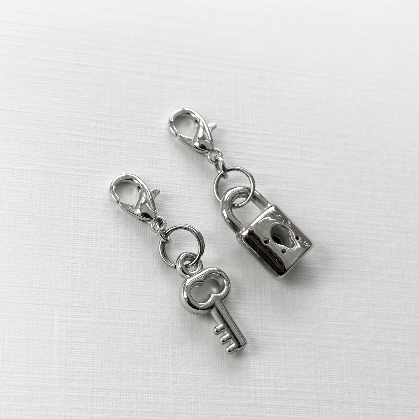 Lock & Key Matching Boot Chain Charms – Best Friend & Couple Pendant Set