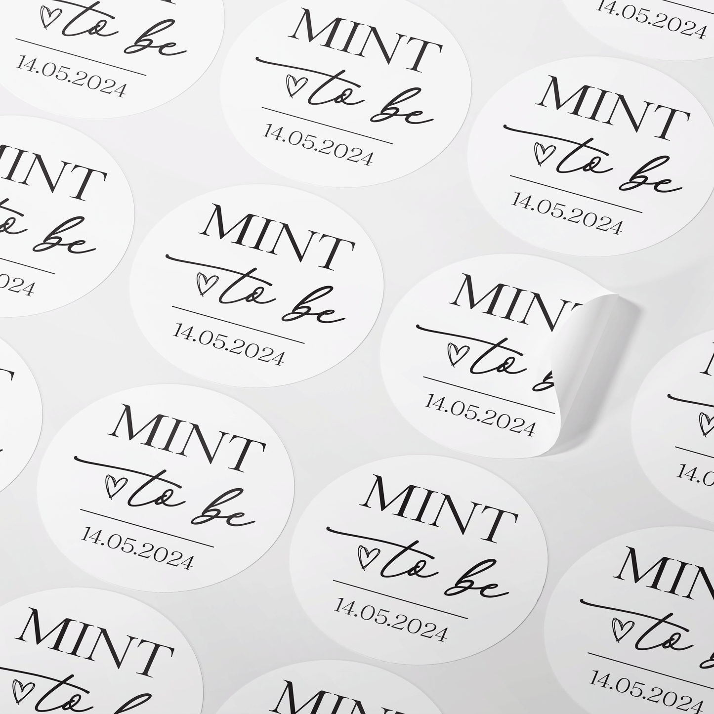 Personalised Mint To Be - Wedding Favour Stickers