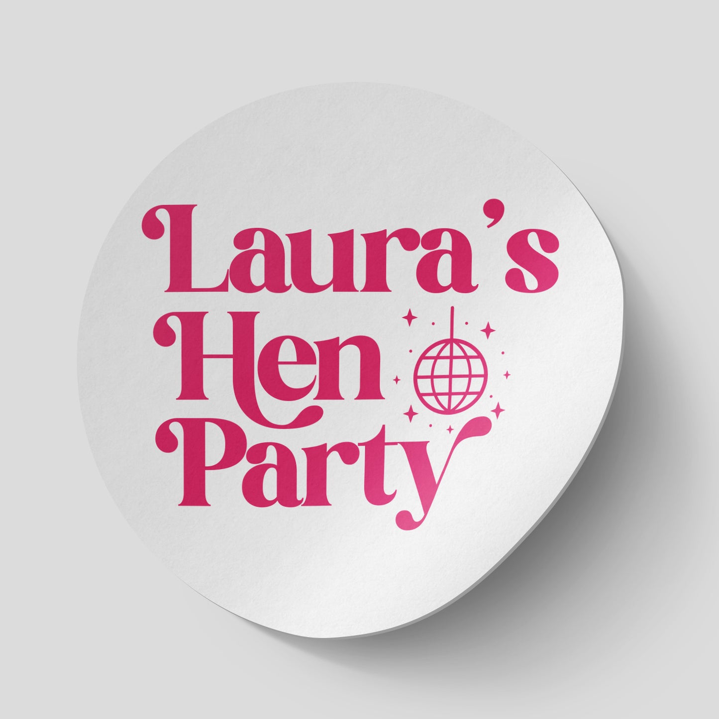 Personalised Hen Party Stickers