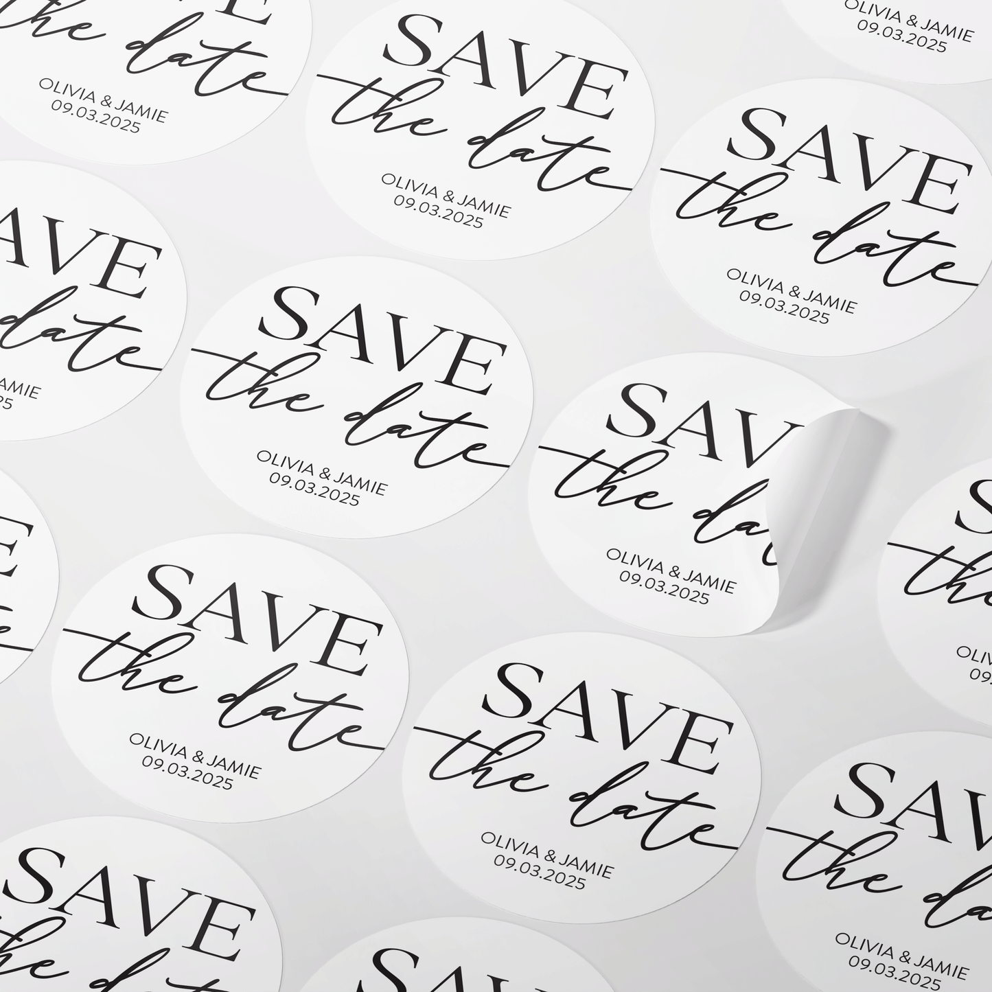 Personalised Save The Date Stickers
