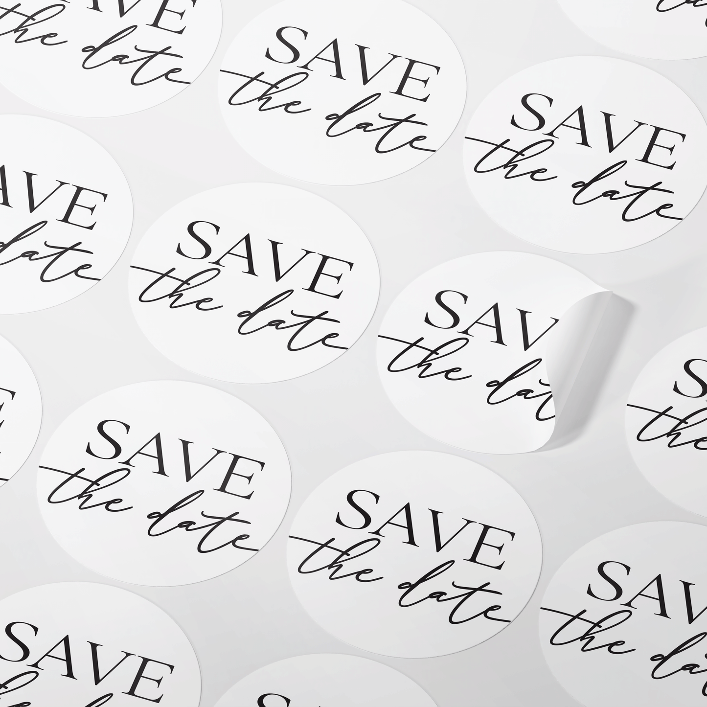 Save the date stickers