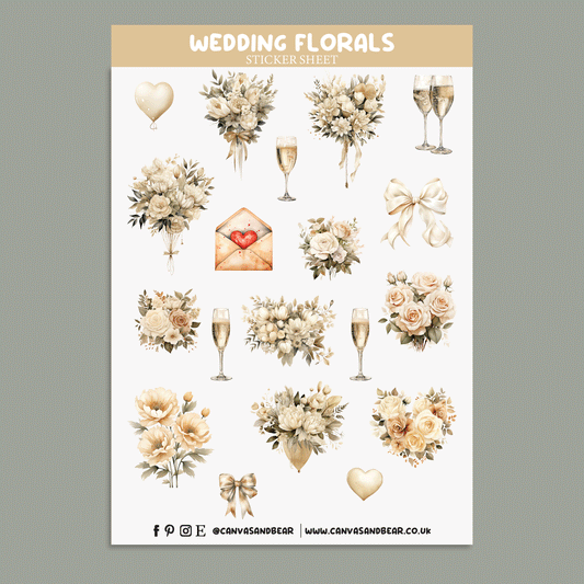 Wedding Florals Planner Stickers