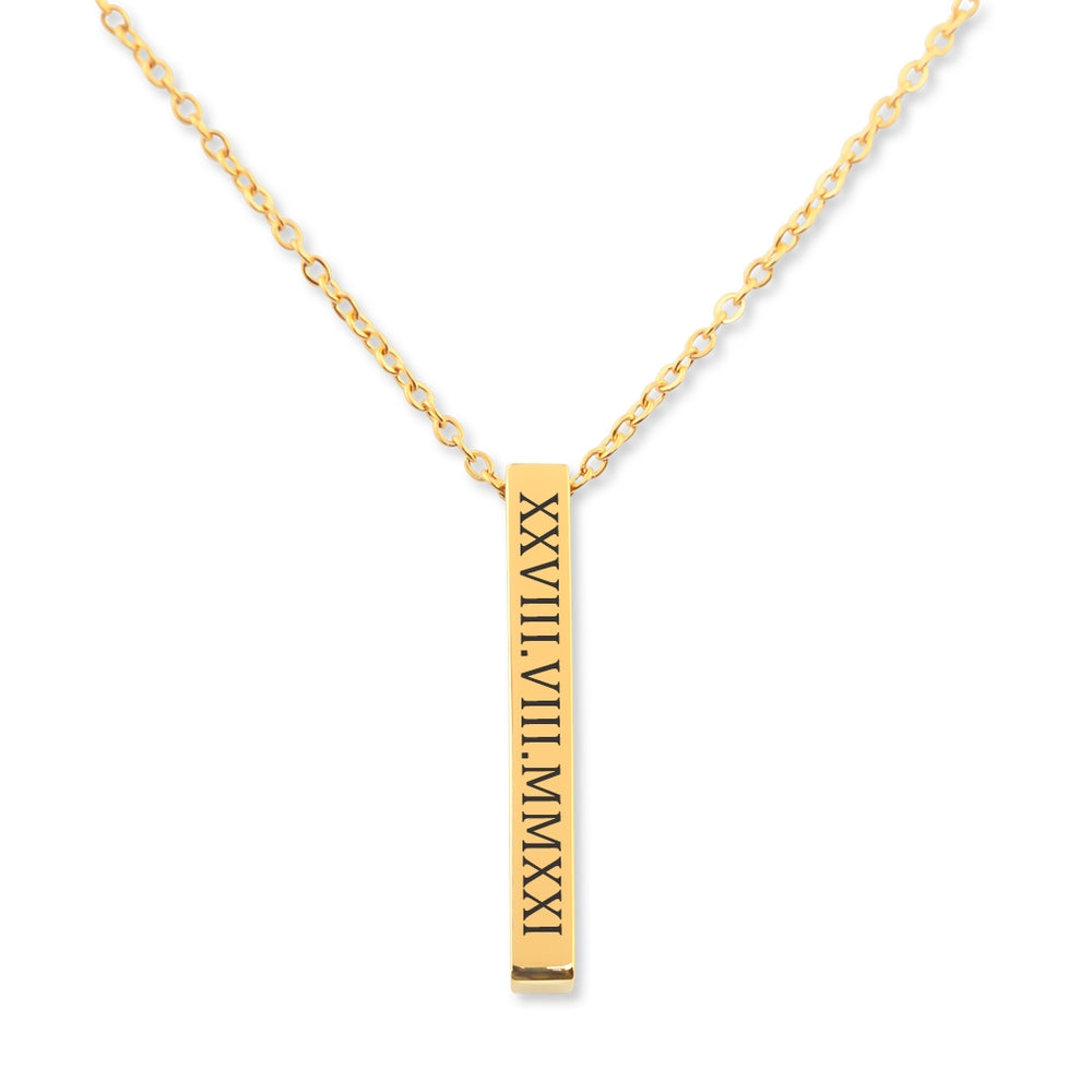 Custom Roman numerals necklace 